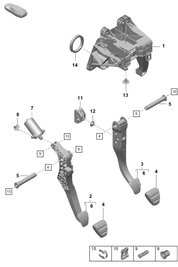 702-000 - Mecan. pedale frein et accel.