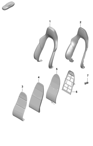 817-320 - Partie en mousse
Garniture dossier
Siege Sport Plus