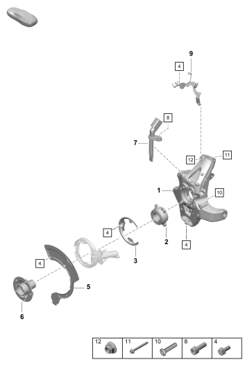 501-000 - Support de roue
Moyeu de roue