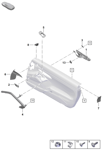 808-100 - Garniture de porte
Elements carross.amovibles