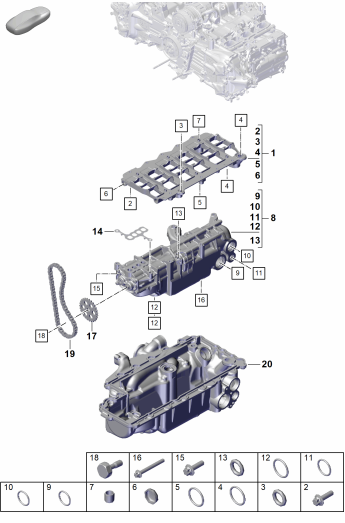 104-005 - Moteur/Press. huile/Lubrif.
pompe a huile