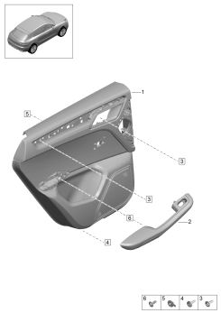 808-500 - revetements de porte
p. vehicules avec
equipement similicuir
Eclairage interieur