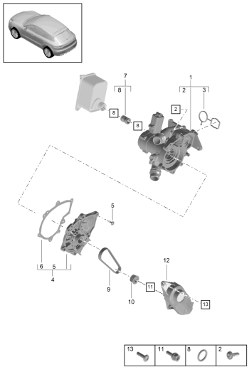 105-010 - Regulateur de refrigerant
Pompe a liq. refroidissement
ajutage de raccord