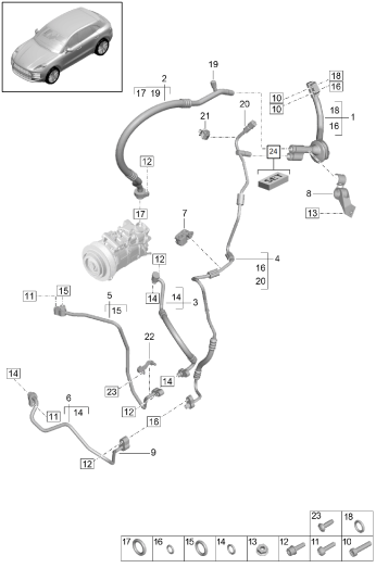 814-500 - circuit de refrigerant
Fluide frigorigène R1234yf