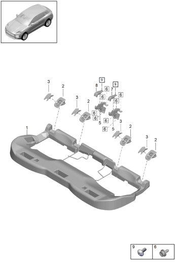 818-100 - SIege arriere
Pieces de fixation