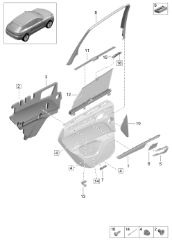 808-950 - Elements carross.amovibles
Garniture de porte