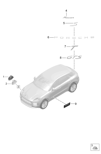 810-050 - monogrammes
Ecusson Porsche