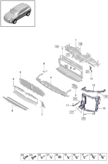 802-205 - support
Refroidisseur a eau
guidage d'air
et
porte-serrure