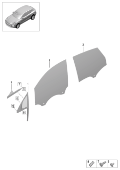 805-010 - glace de porte et glace lat.