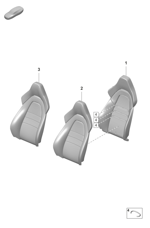 817-320 - Part. mousse pann.lat. dossier
Garniture dossier
siege sport