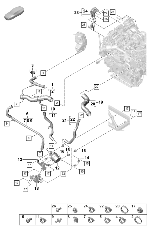 105-360 - Refroidisseur a refrigerant
pour vehicules avec
transmission hybride