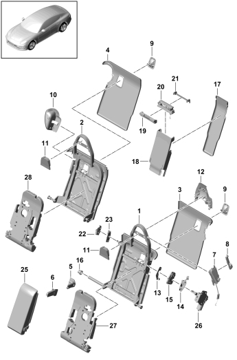 818-055 - Dossier du siege ar
Cache
Elements carross.amovibles
Executive
Siege de serie
Version de confort