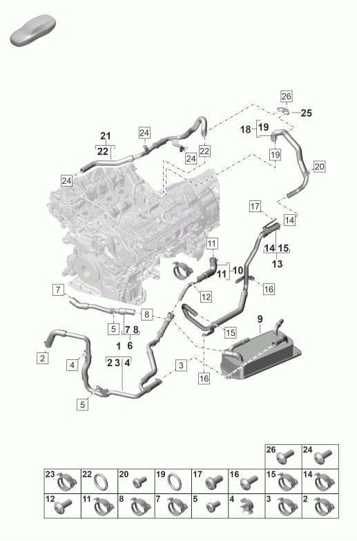 105-365 - Refroidisseur a refrigerant
pour vehicules avec
transmission hybride