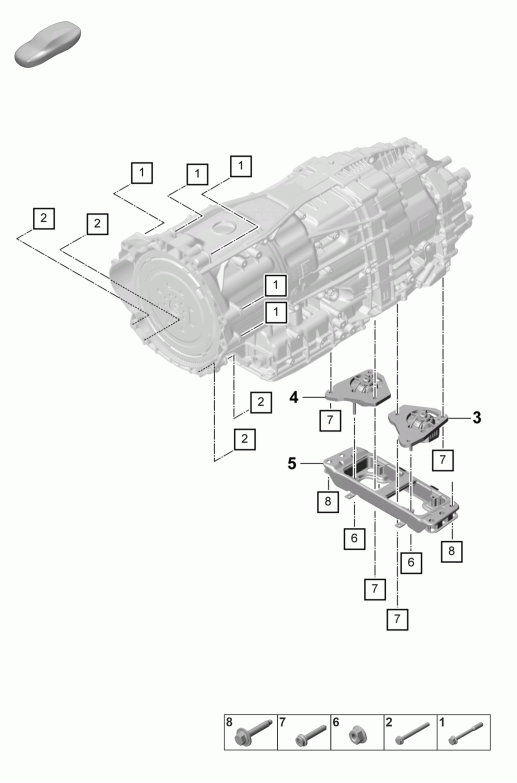 306-000 - pieces de fixation p. moteur
et bv
support de bv