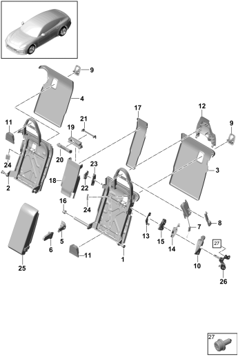 818-025 - Dossier du siege ar
Cache
Elements carross.amovibles
Version de confort
Version sport