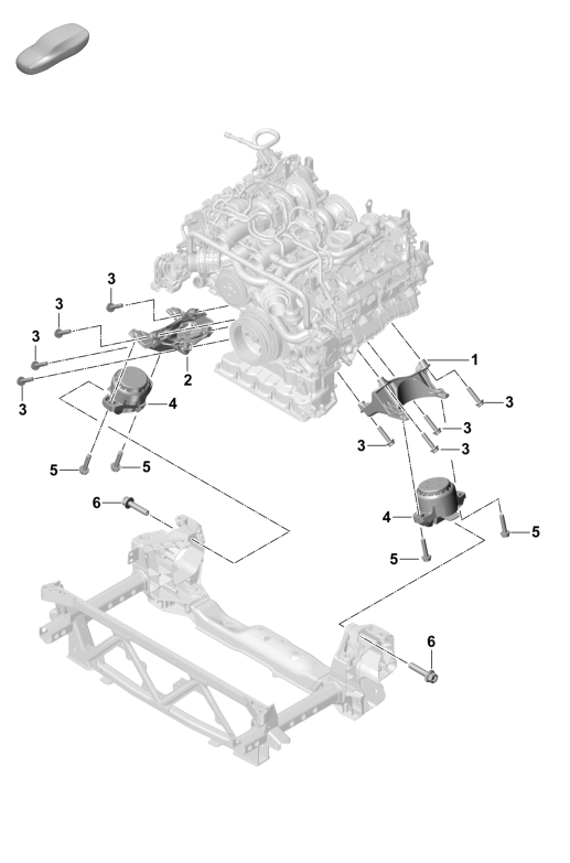 109-020 - Suspension de moteur
Console moteur
palier de moteur