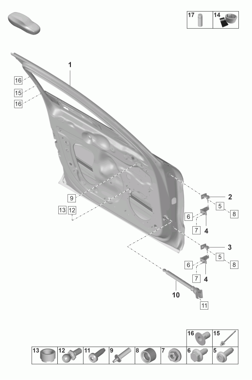 804-000 - Assemblage-tôlerie porte
Elements carross.amovibles