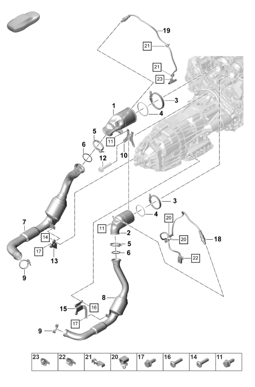 202-210 - systeme d'echappement
Catalyseur
Sonde lambda