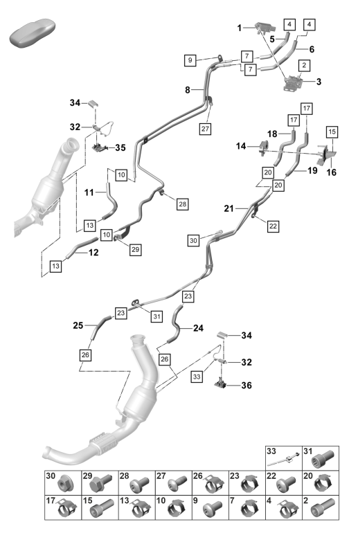 202-310 - systeme d'echappement
Syst. epuration gaz d'echap.
Capteurs
pour véhicules avec filtre à
particules moteur essence