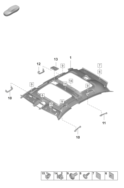 807-160 - Ciel de pavillon
Elements carross.amovibles