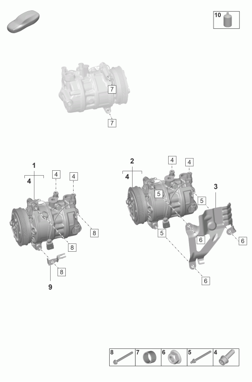 814-150 - Compresseur de climatiseur
Fluide frigorigène R1234yf