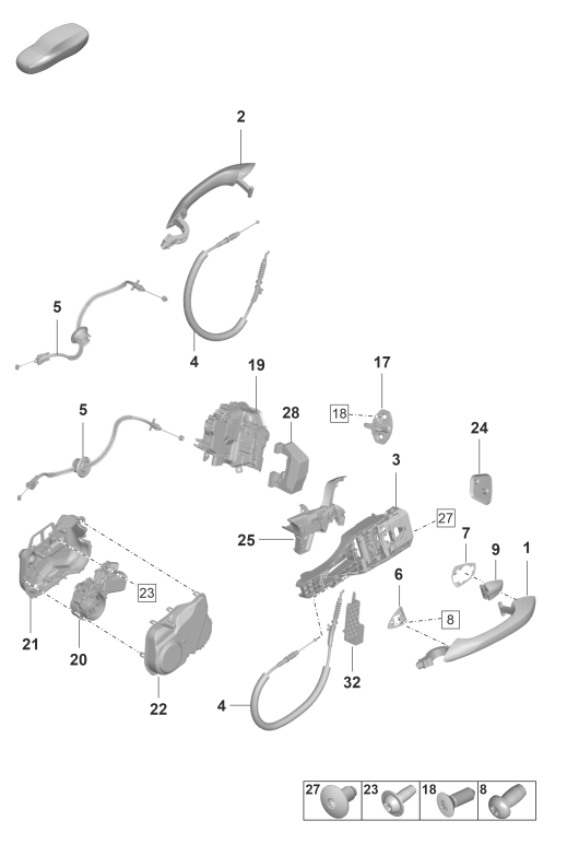 804-300 - poignee de porte ext.
Serrure de porte