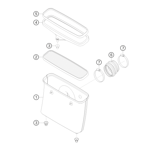 100-023 - air filter housing