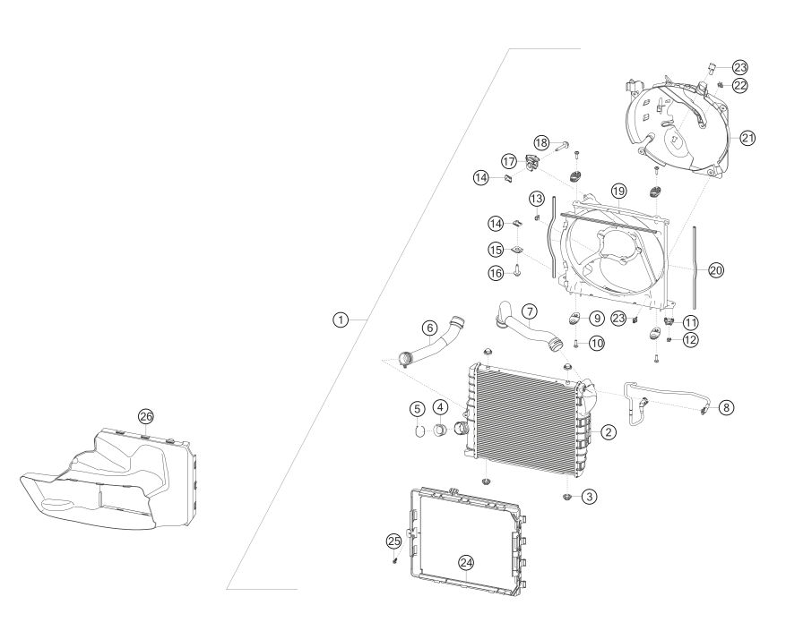 100-019 - side mounted radiators