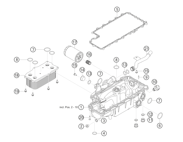 100-010 - oil pump housing