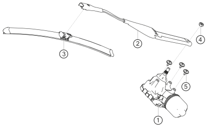 900-007 - windscreen wiper unit