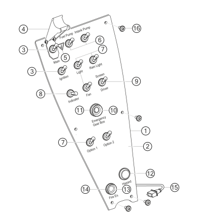 900-013 - support-plate center console