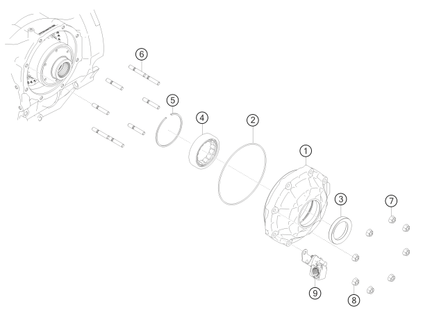 300-007 - differential cover for transmission case