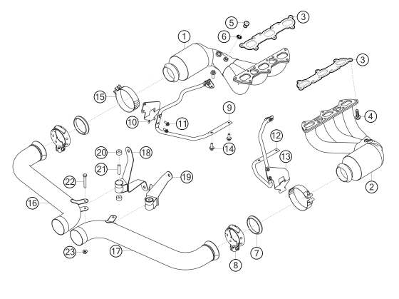 200-006 - exhaust system without muffler