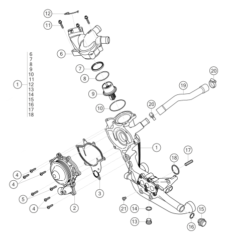 100-016 - engine water circuit