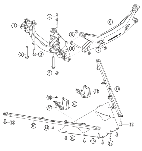 500-001 - rear axle side-carrier